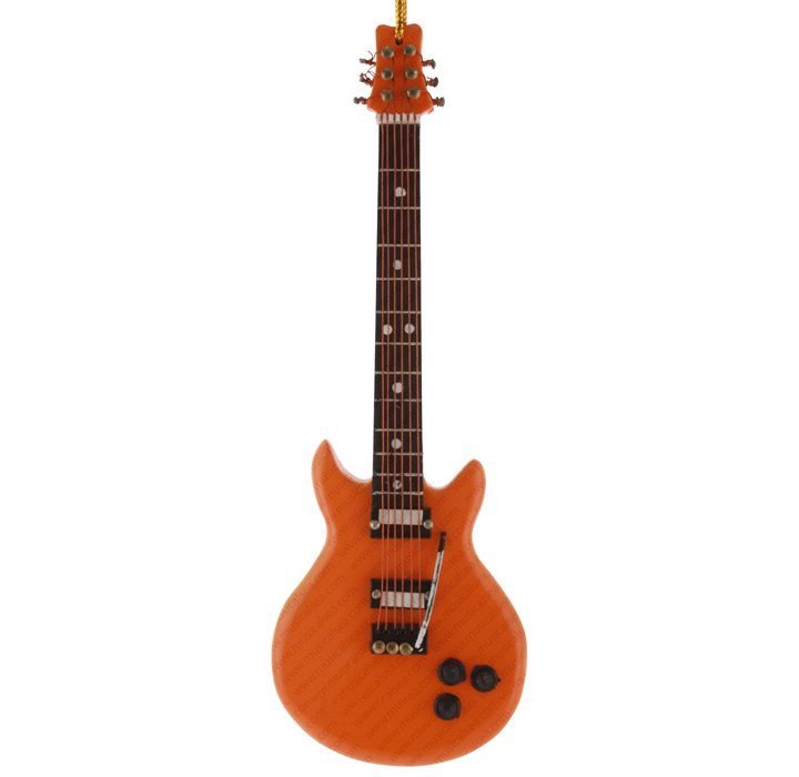 Miniature Orange Electric Guitar